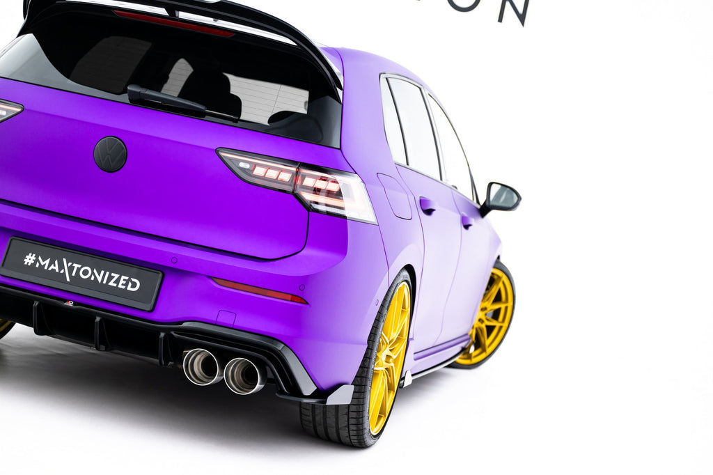Maxton Design Street Pro Rear Side Splitters V.2 + Flaps V.2 para Volkswagen Golf R Hatchback Mk8 / Mk8 Facelift para only with : VW-GO-8-R-RS2G - imagen 1