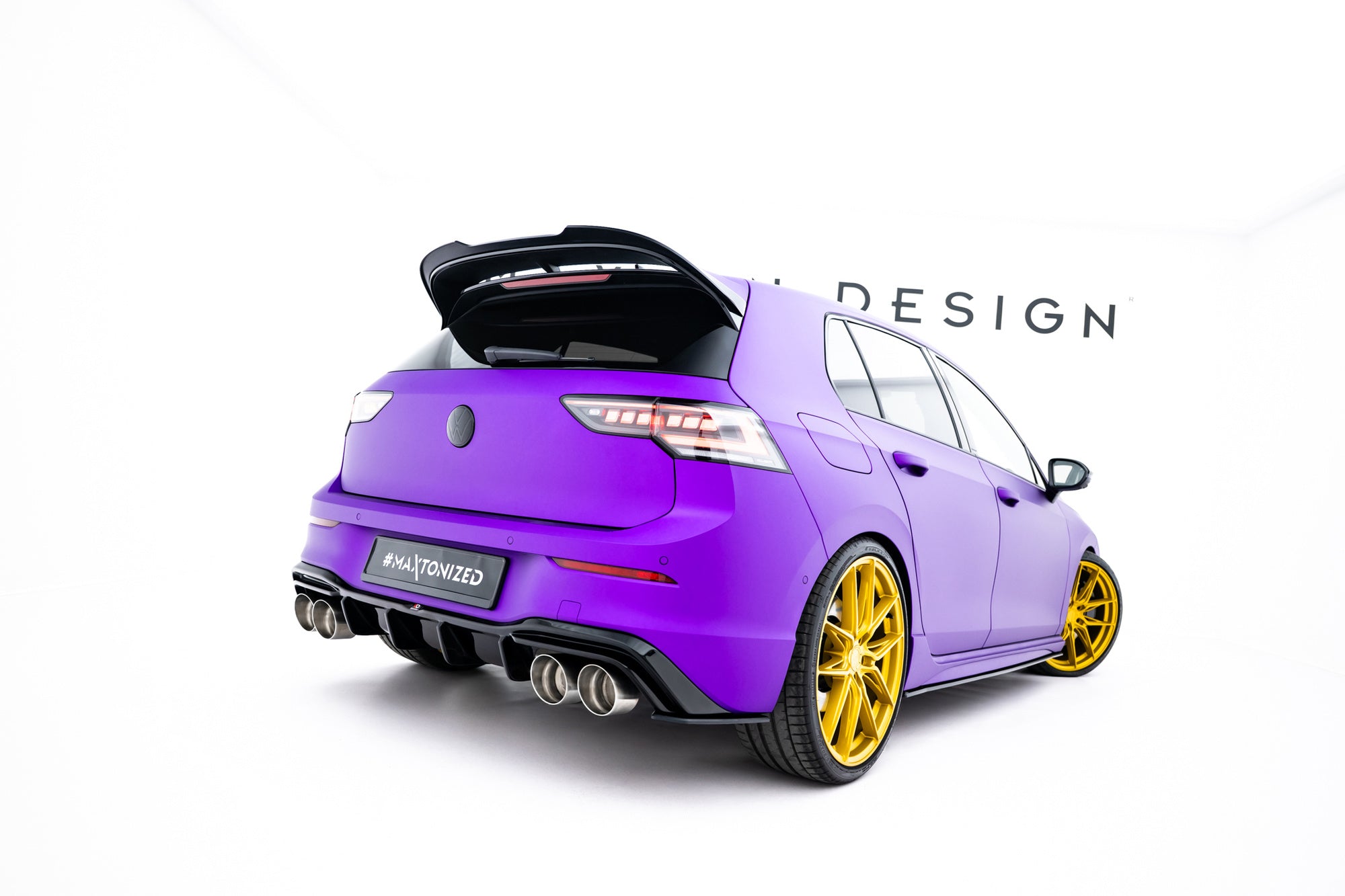 Maxton Design Street Pro Rear Side Splitters V.2 para Volkswagen Golf R Hatchback Mk8 / Mk8 Facelift para only with : VW-GO-8-R-RS2G - imagen 2