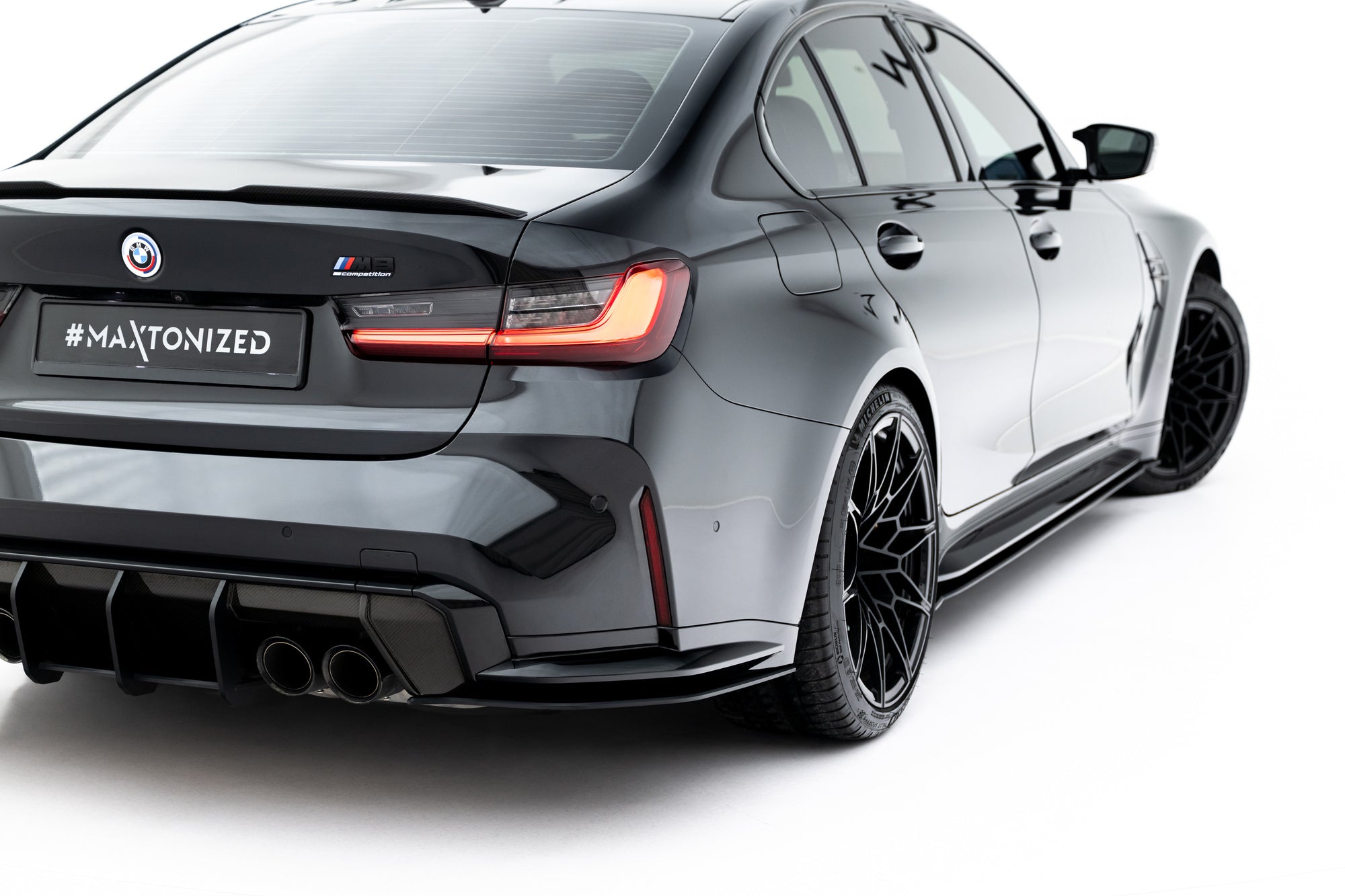 Maxton Design Street Pro Rear Side Splitters V.3 para BMW M3 Sedan / Touring G80 / G81 - imagen 1