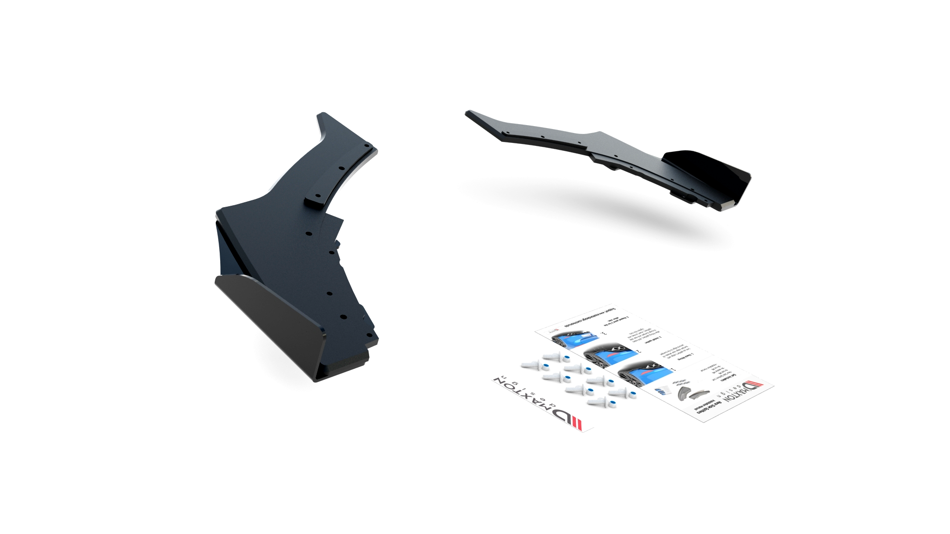 Maxton Design Street Pro Rear Side Splitters V.3 + Flaps para BMW 1 F20 M140i - imagen 5