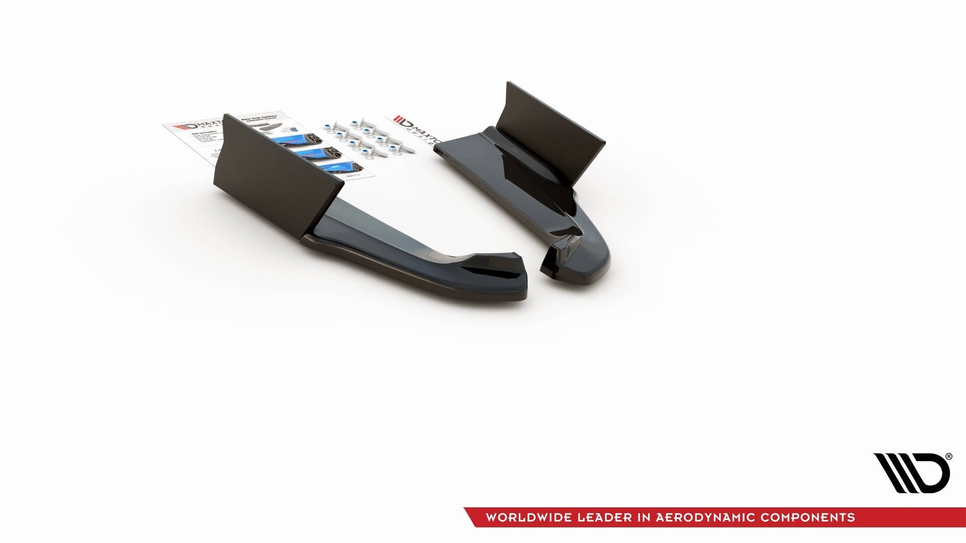 Maxton Design Splitters laterales traseros V.1 + Flaps para Ford Mustang GT Mk6 Facelift - imagen 5