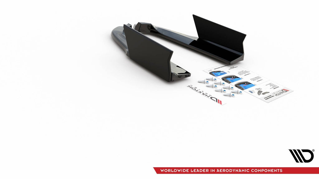 Maxton Design Splitters laterales traseros V.1 + Flaps para Ford Mustang GT Mk6 Facelift - imagen 6
