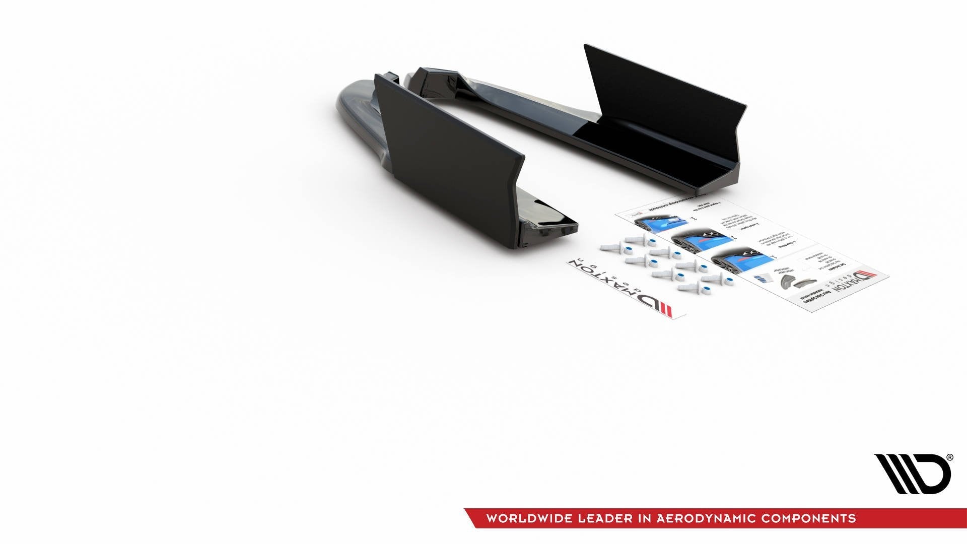 Maxton Design Splitters laterales traseros V.1 + Flaps para Ford Mustang GT Mk6 Facelift - imagen 6
