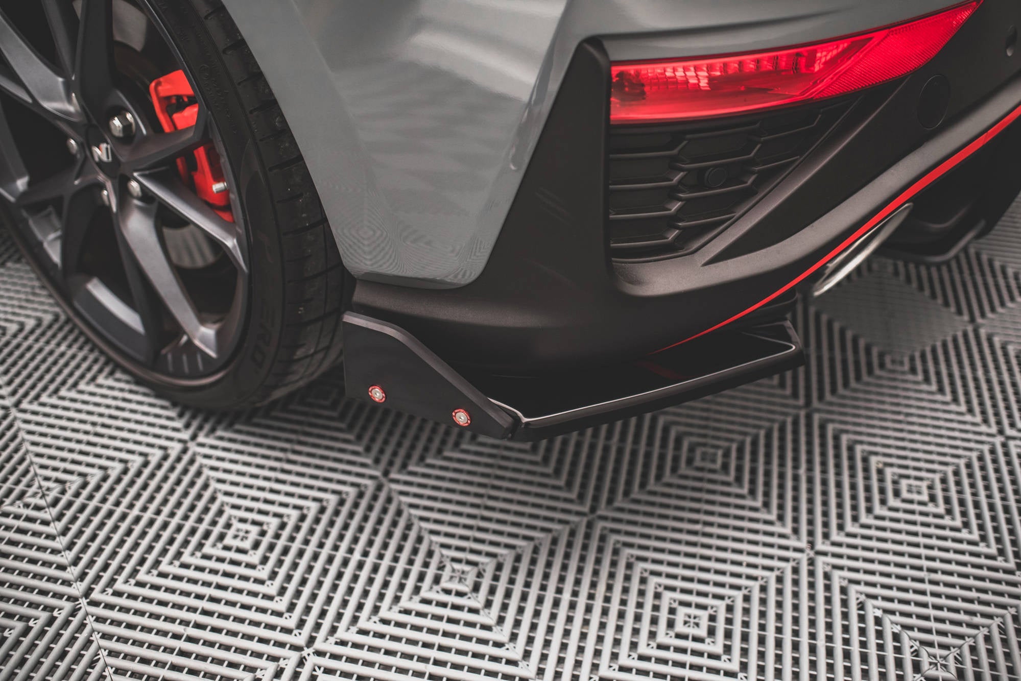 Maxton Design Splitters laterales traseros V.1 + Flaps para Hyundai I30 N Hatchback Mk3 Facelift - imagen 1