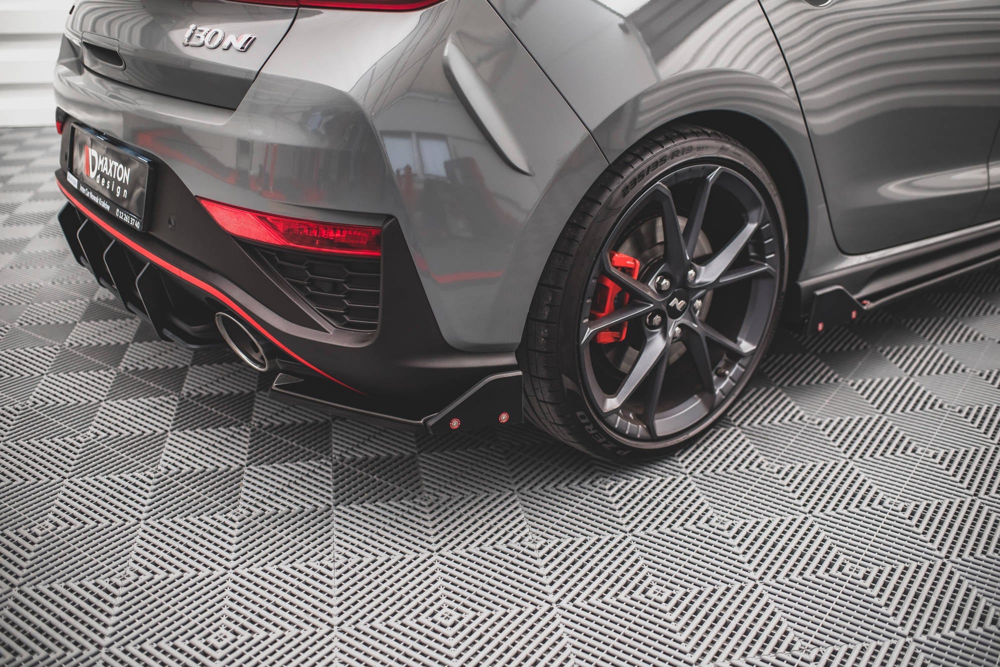 Maxton Design Splitters laterales traseros V.1 + Flaps para Hyundai I30 N Hatchback Mk3 Facelift - imagen 3