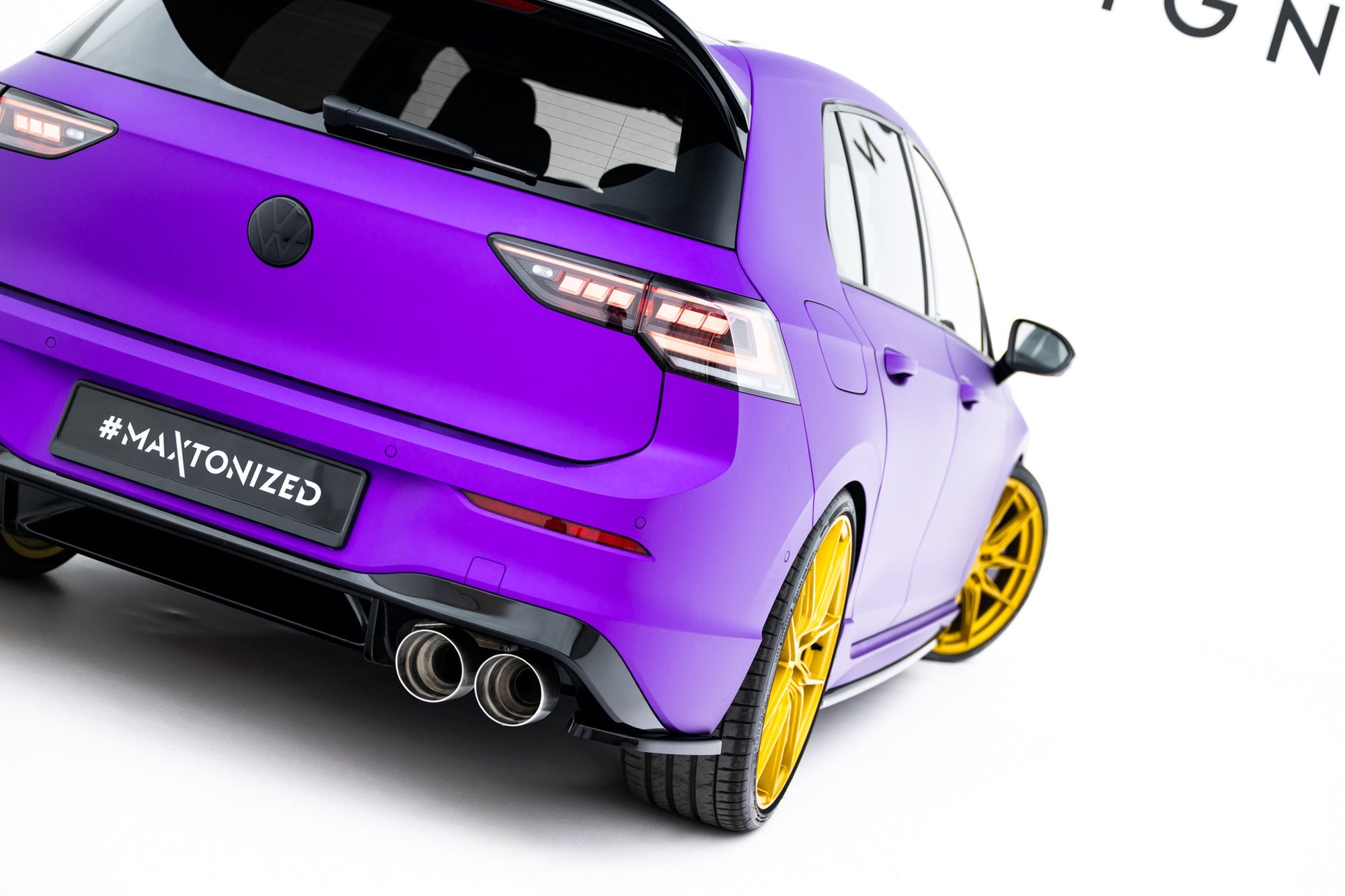 Maxton Design Splitters laterales traseros V.1 para Volkswagen Golf R Hatchback Mk8 Facelift - imagen 1