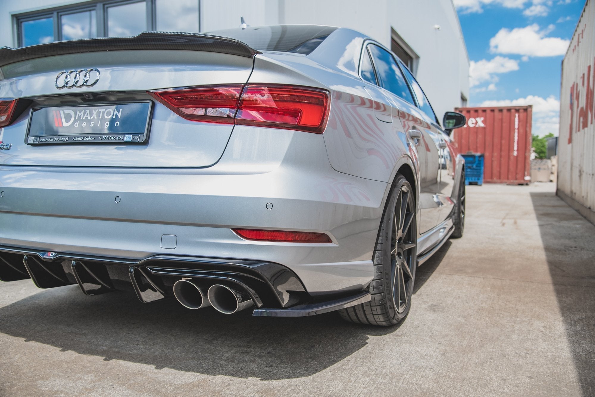 Maxton Design Splitters laterales traseros V.2 para Audi S3 Sedan 8V Facelift - imagen 2
