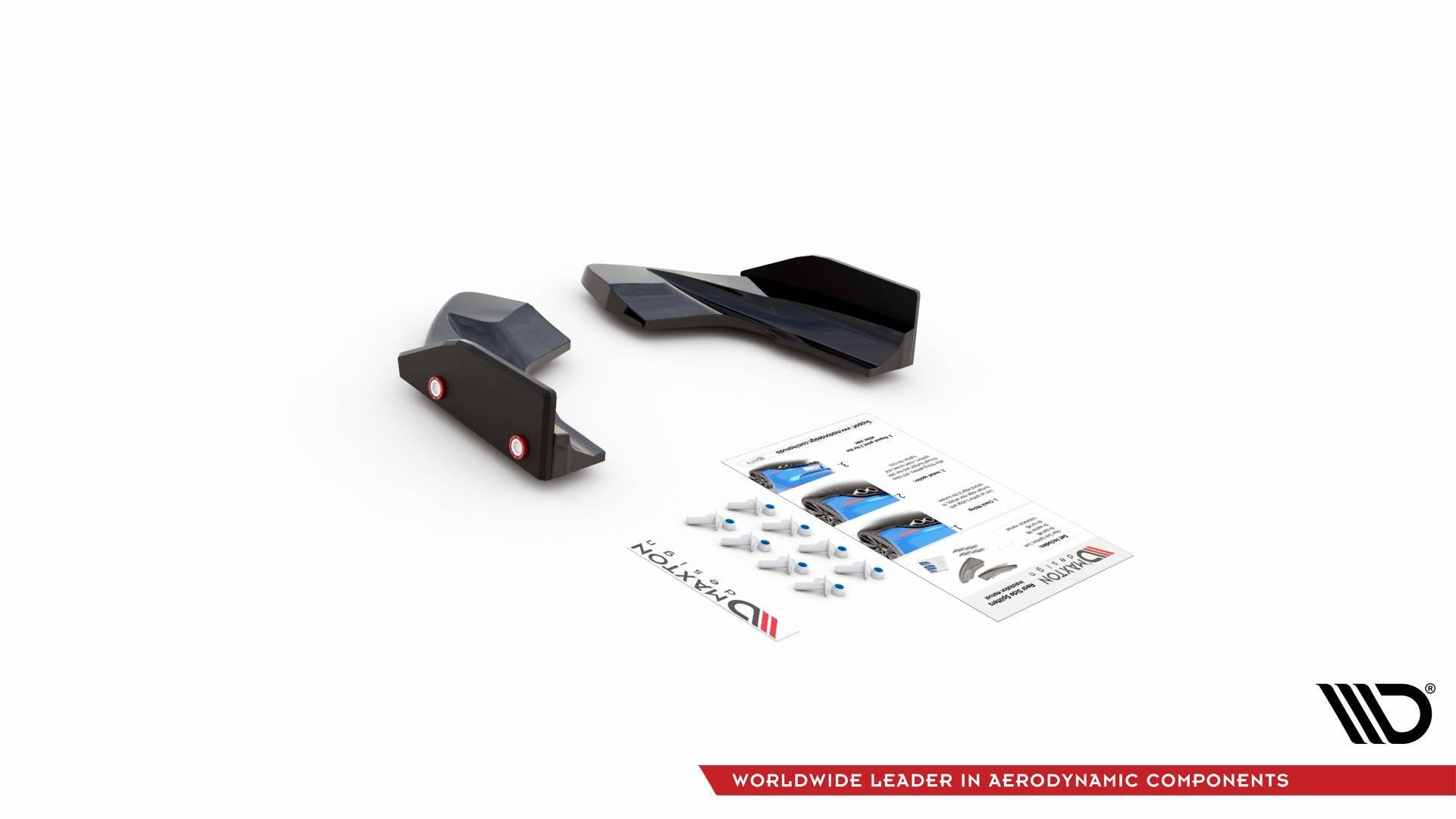 Maxton Design Splitters laterales traseros V.2 + Flaps para Volkswagen Golf R Hatchback Mk8 para only with: VW-GO-8-R-RS1G - imagen 6