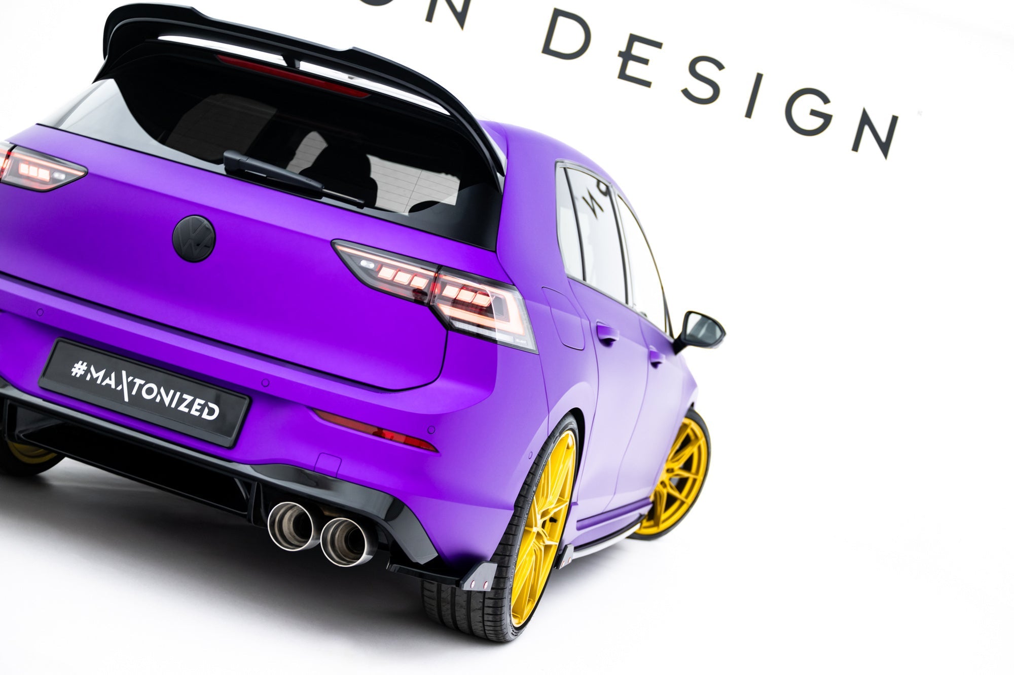 Maxton Design Splitters laterales traseros V.2 + Flaps para Volkswagen Golf R Hatchback Mk8 Facelift para only with: VW-GO-8-R-RS1G - imagen 1
