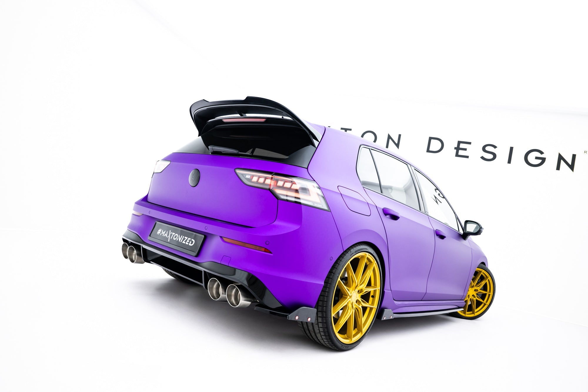 Maxton Design Splitters laterales traseros V.2 + Flaps para Volkswagen Golf R Hatchback Mk8 Facelift para only with: VW-GO-8-R-RS1G - imagen 3