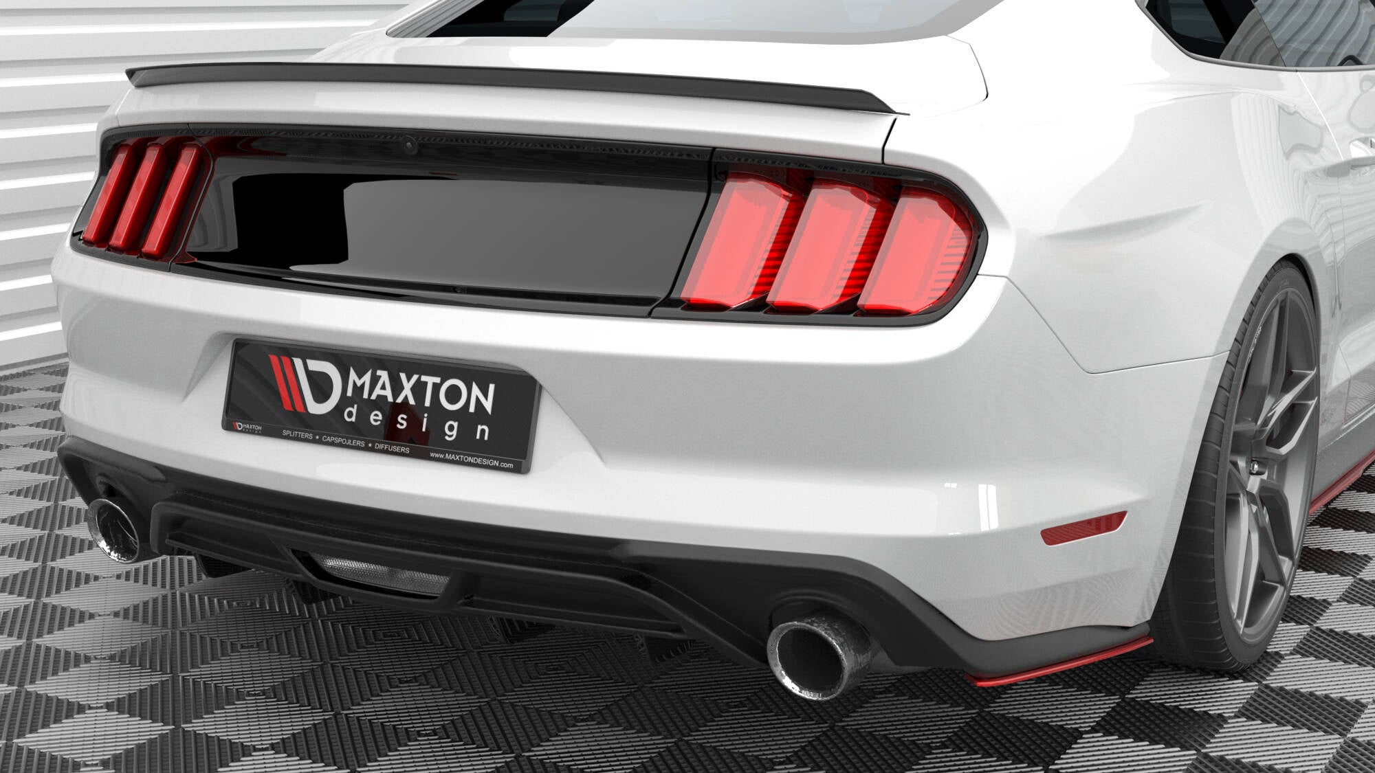 Maxton Design Splitters laterales traseros V.2 para Ford Mustang GT Mk6 Facelift - imagen 1