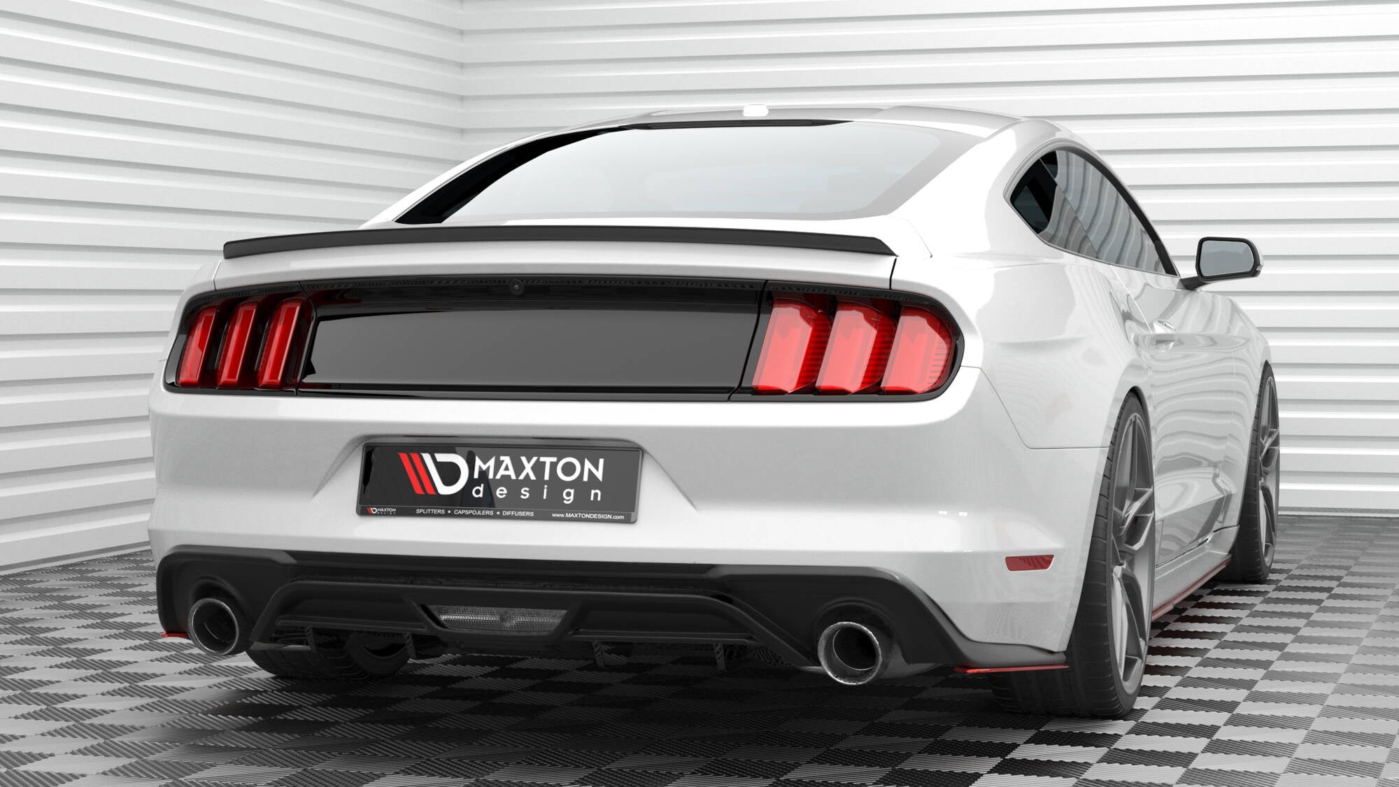 Maxton Design Splitters laterales traseros V.2 para Ford Mustang GT Mk6 Facelift - imagen 2