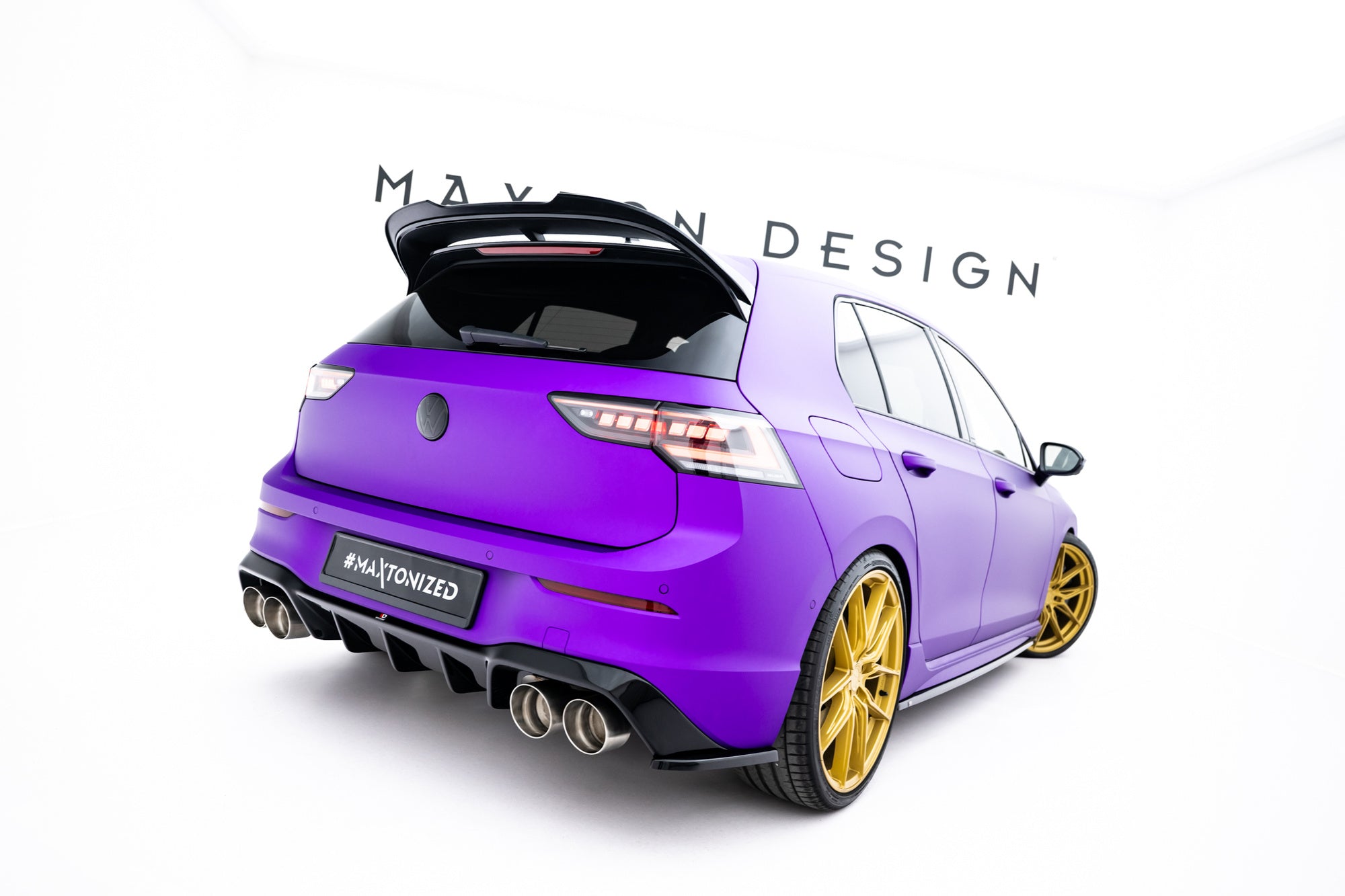 Maxton Design Splitters laterales traseros V.3 para Volkswagen Golf R Hatchback Mk8 Facelift para only with : VW-GO-8-R-RS1. - imagen 2