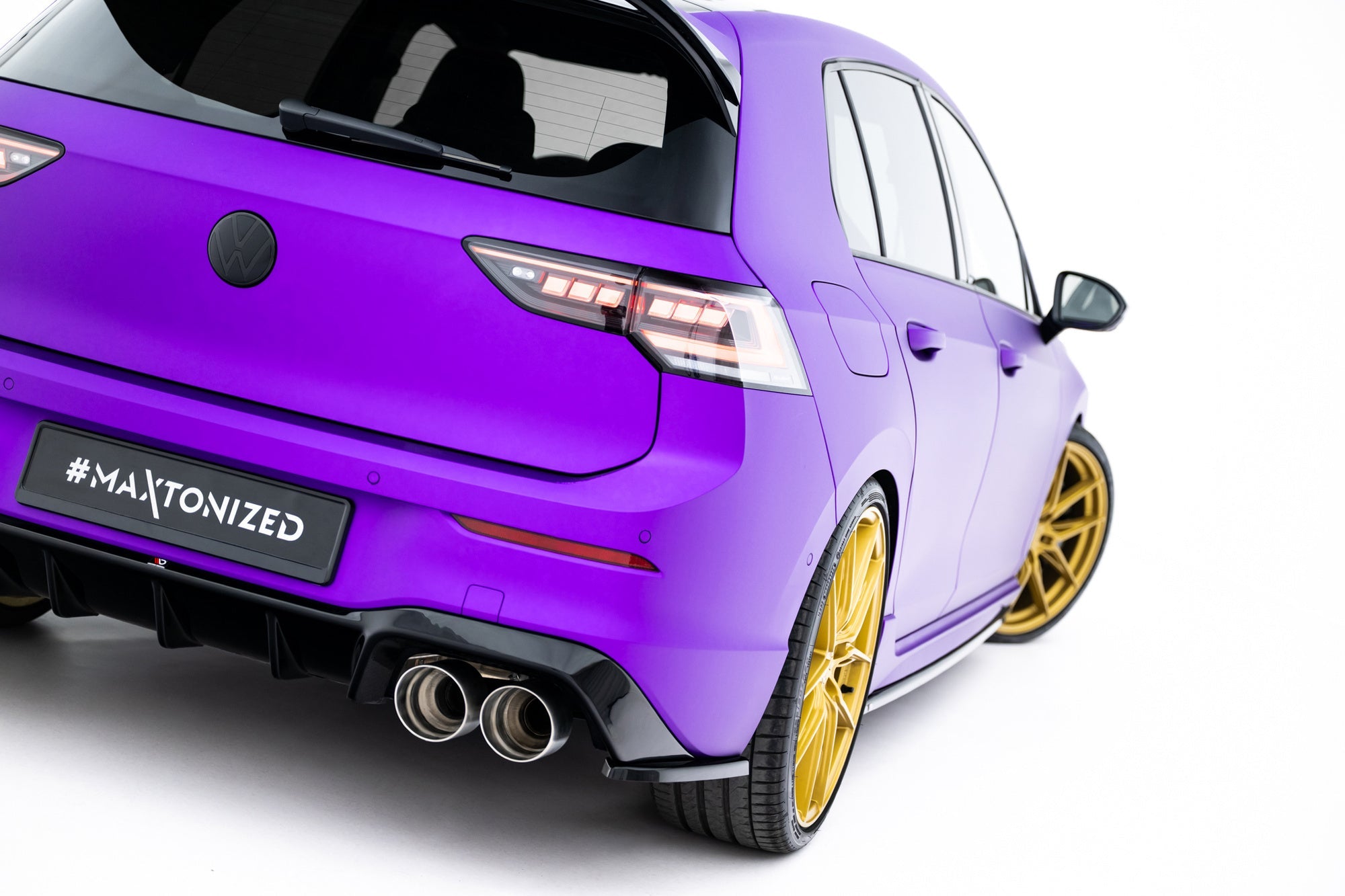 Maxton Design Splitters laterales traseros V.3 para Volkswagen Golf R Hatchback Mk8 Facelift para only with : VW-GO-8-R-RS1. - imagen 1