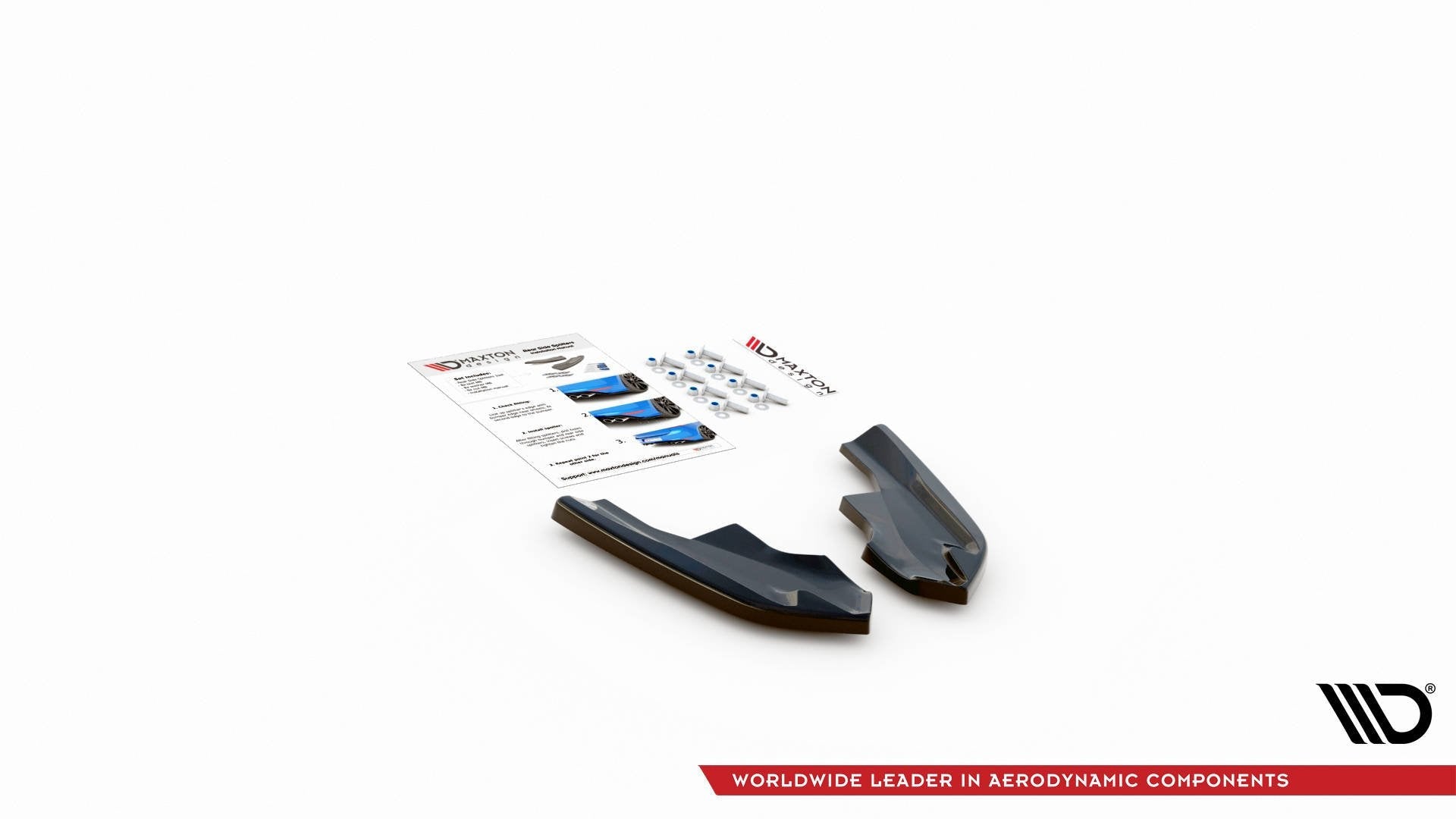 Maxton Design Splitters laterales traseros V.4 para Volkswagen Golf R Hatchback Mk8 para only with : VW-GO-8-R-RS2. - imagen 4