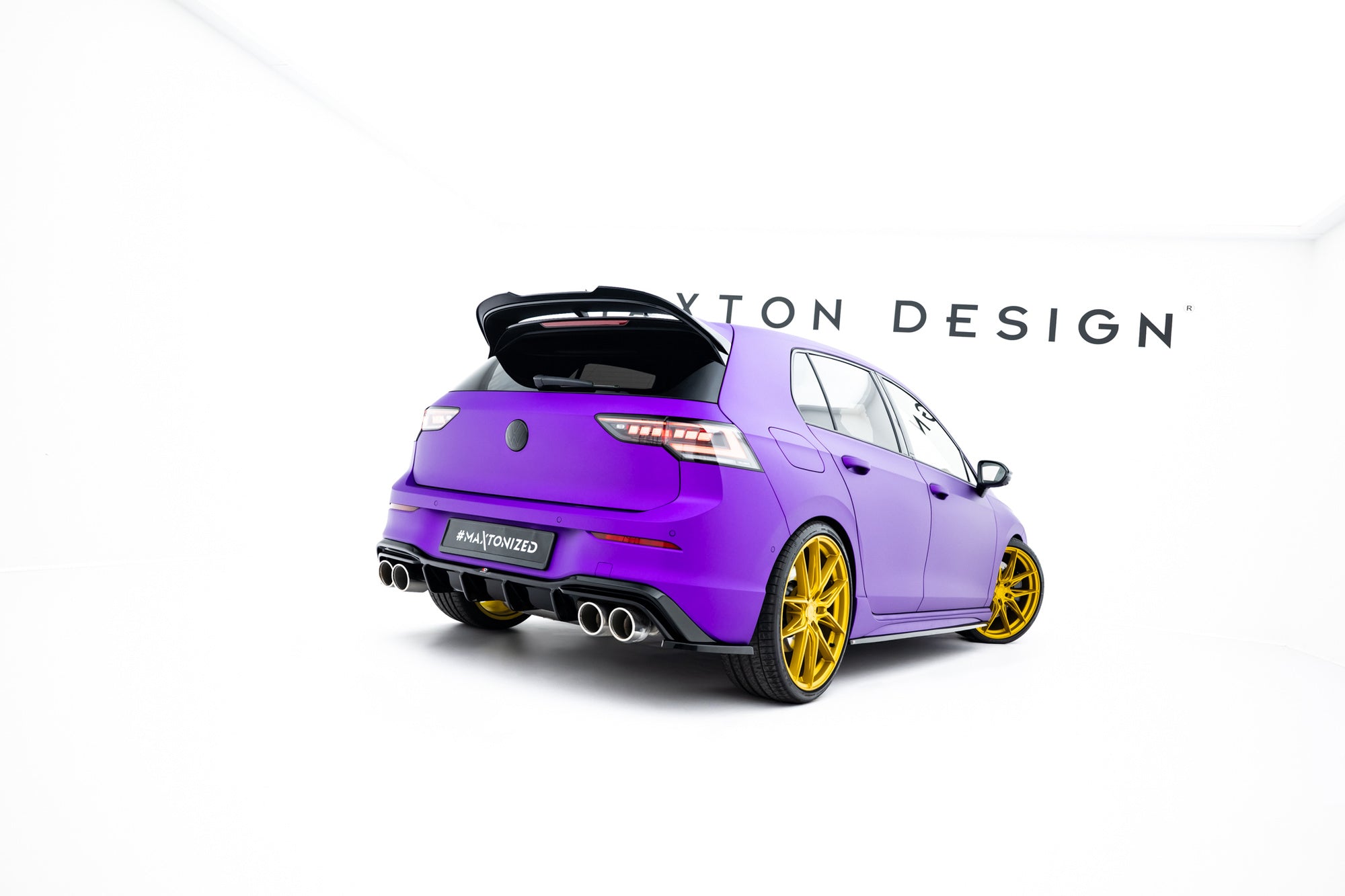 Maxton Design Splitters laterales traseros V.4 para Volkswagen Golf R Hatchback Mk8 Facelift para only with : VW-GO-8-R-RS2. - imagen 2