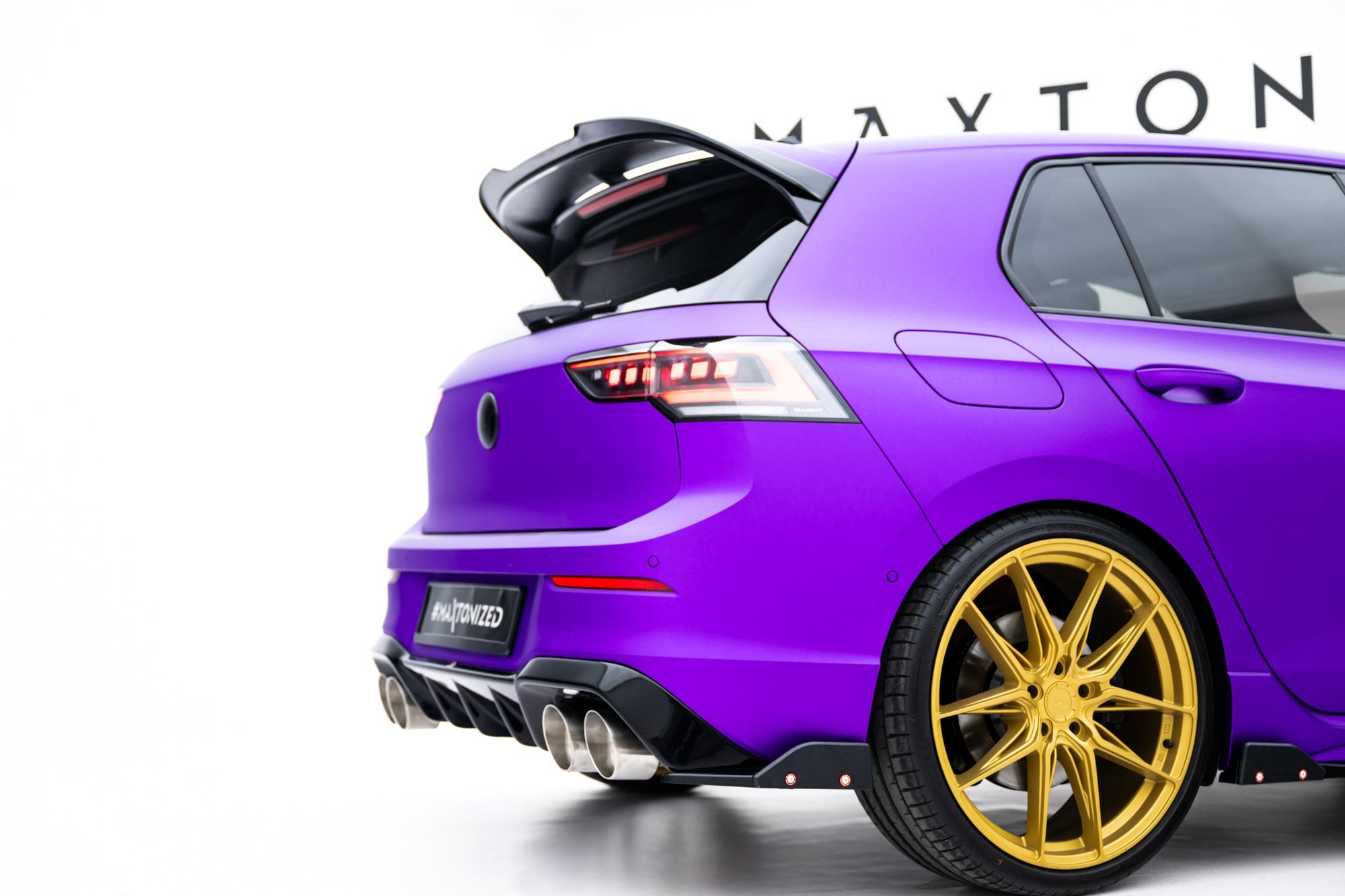 Maxton Design Splitters laterales traseros V.5 + Flaps para Volkswagen Golf R Hatchback Mk8 Facelift para only with : VW-GO-8-R-RS1G - imagen 3