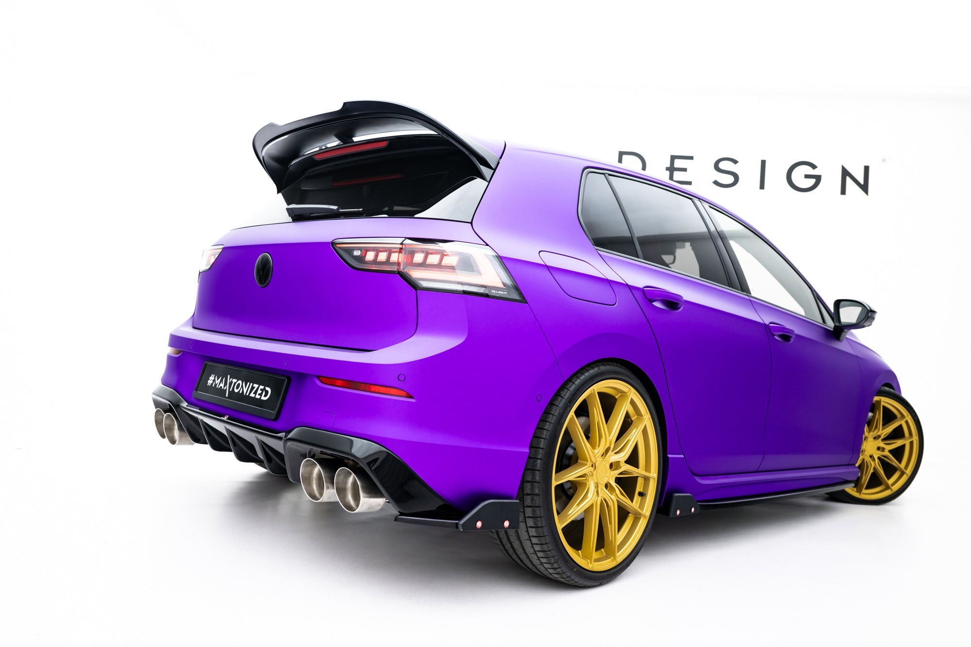 Maxton Design Splitters laterales traseros V.5 + Flaps para Volkswagen Golf R Hatchback Mk8 Facelift para only with : VW-GO-8-R-RS1G - imagen 2