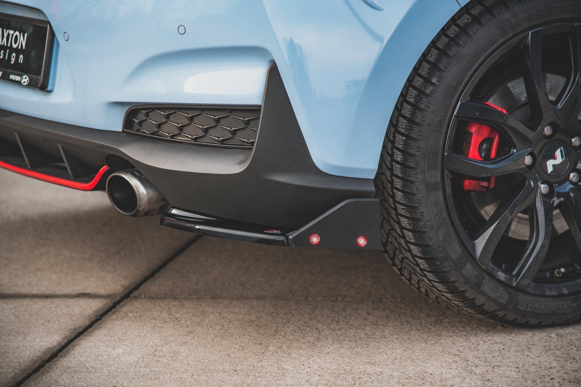 Maxton Design Splitters laterales traseros V.6 + Flaps para Hyundai I30 N Mk3 Hatchback - imagen 1