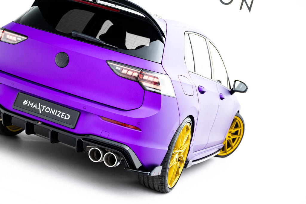 Maxton Design Splitters laterales traseros V.6 + Flaps para Volkswagen Golf R Hatchback Mk8 Facelift para only with : VW-GO-8-R-RS2G - imagen 1
