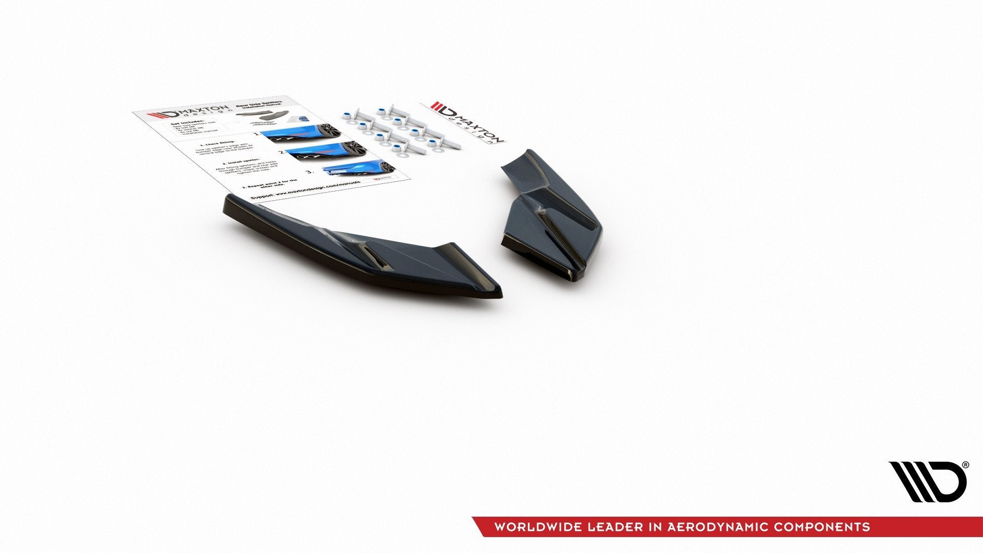 Maxton Design Splitters laterales traseros para Volkswagen Golf Hatchback Mk8 The product para only with rear valance VW-GO-8-RS1 - imagen 6