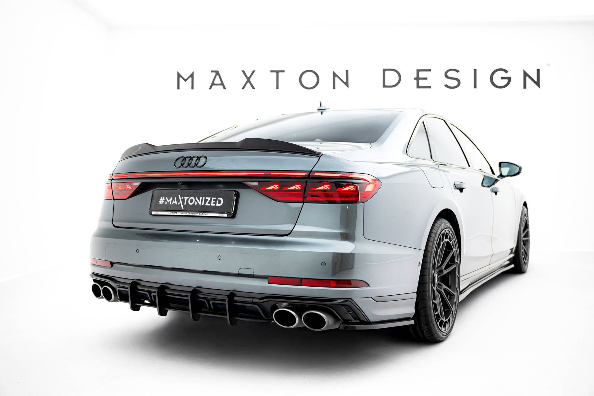 Maxton Design Extensión de alerón 3D para Audi S8 / A8 S-Line D5 Facelift - imagen 3