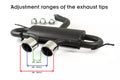Maxton Design Sports Exhaust Muffler Exhaust para Volkswagen Golf VI, Golf Mk5 R32, Scirocco 3 - imagen 1