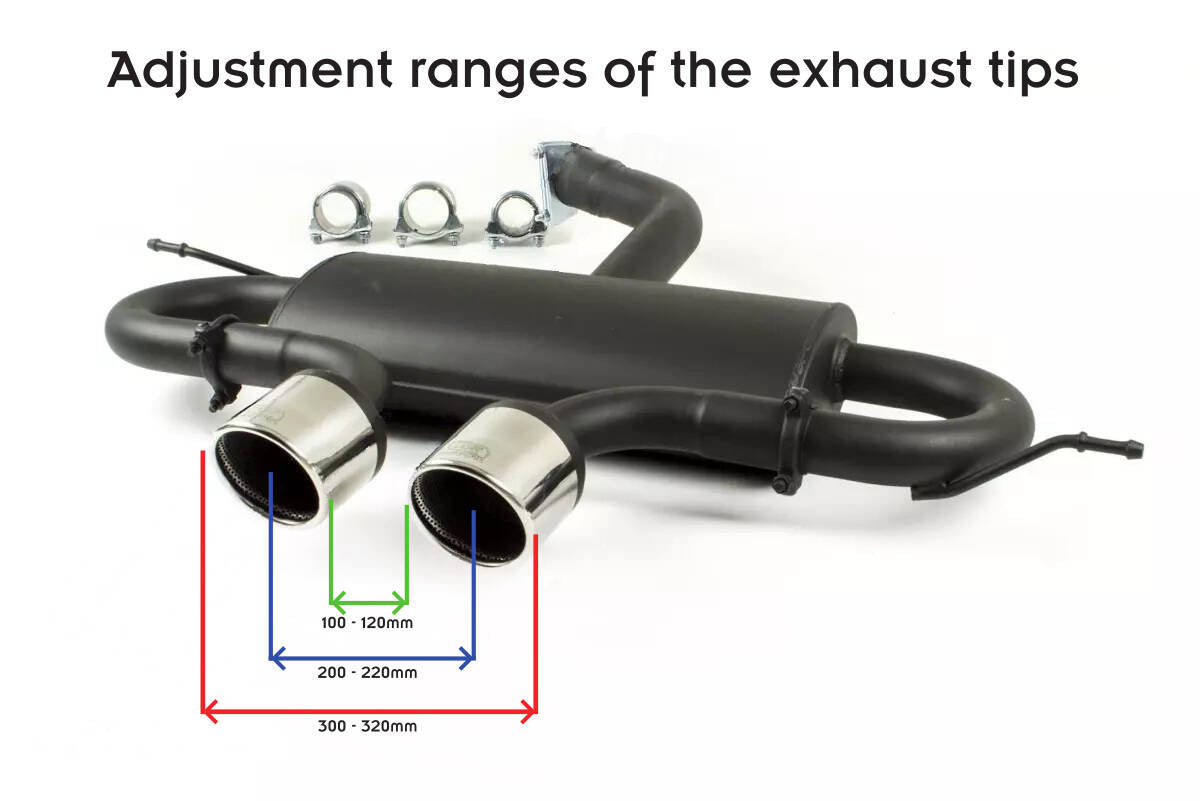 Maxton Design Sports Exhaust Muffler Exhaust para Volkswagen Golf VI, Golf Mk5 R32, Scirocco 3 - imagen 1