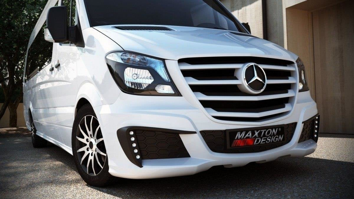 Maxton Design Paragolpes delantero para Mercedes SPRINTER 2013-UP WITHOUT LED - imagen 2