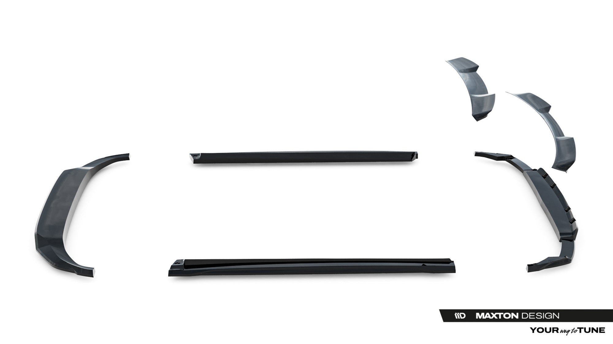 Maxton Design Set Of Splitters para Audi SQ8 / Q8 S-Line Mk1 Facelift - imagen 20