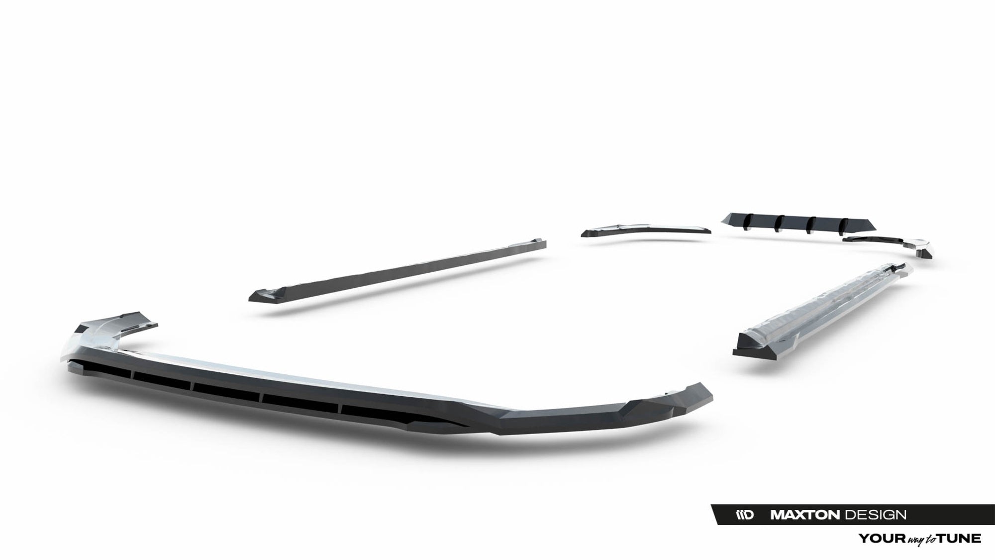 Maxton Design Set Of Splitters V.1 para Skoda Superb Sportline Mk4 - imagen 19