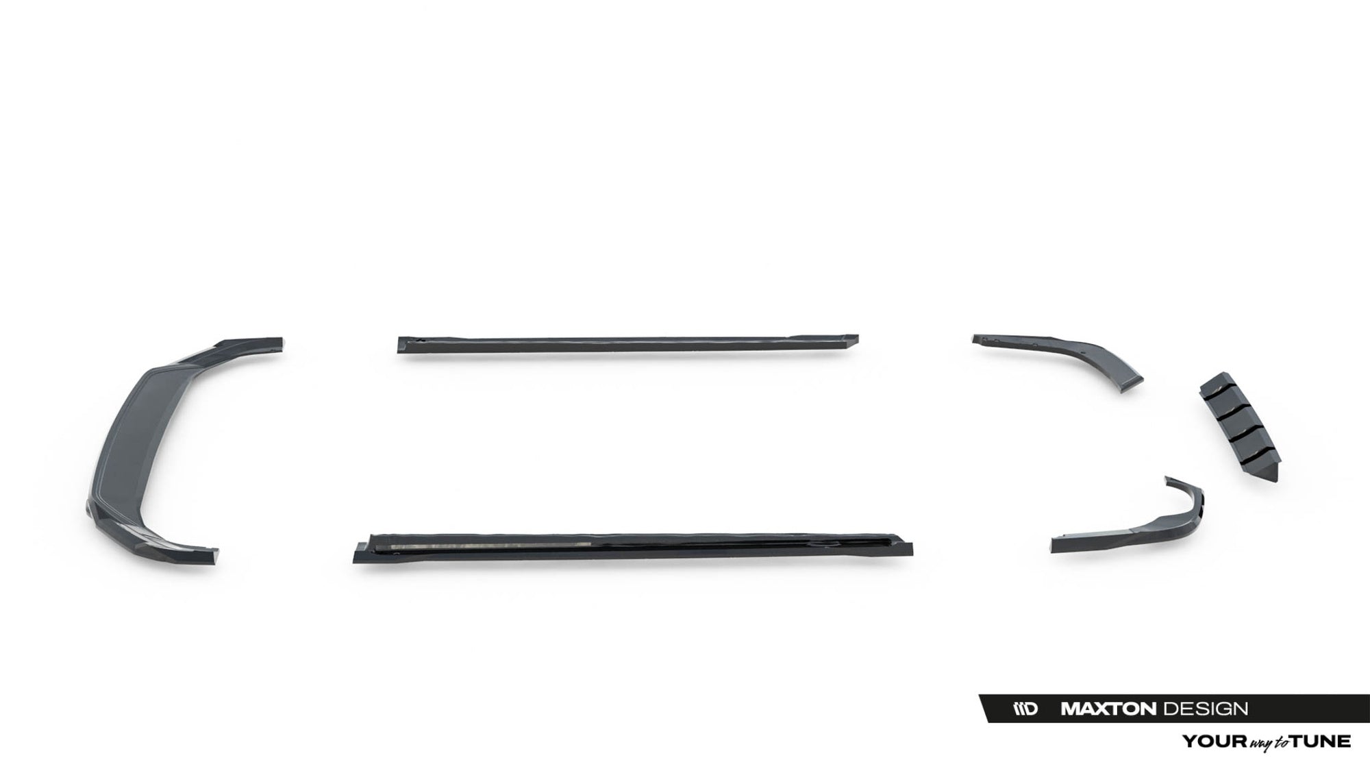 Maxton Design Set Of Splitters V.1 para Skoda Superb Sportline Mk4 - imagen 18