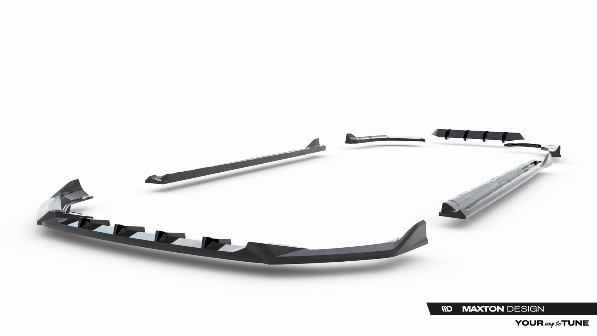 Maxton Design Set Of Splitters V.2 para Skoda Superb Sportline Mk4 - imagen 19