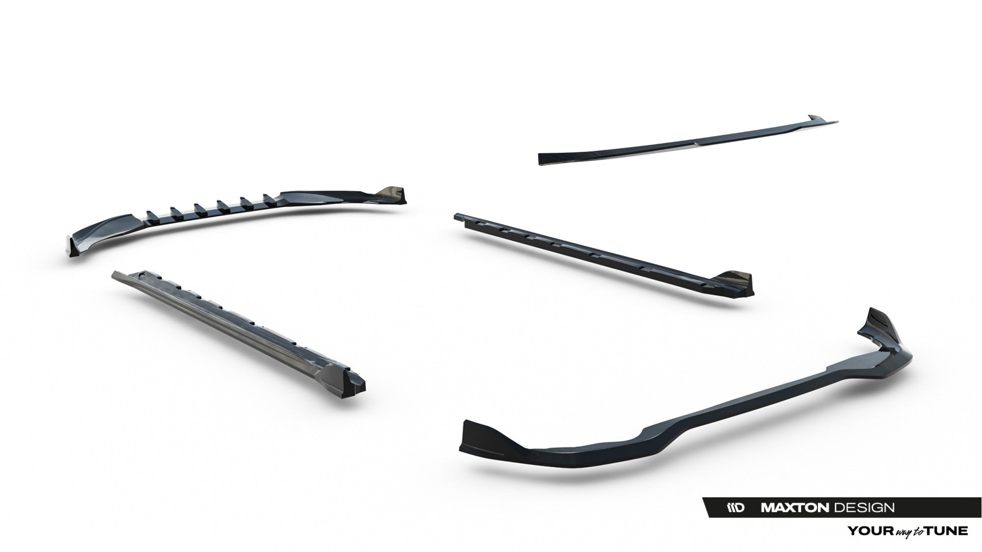 Maxton Design Set Of Splitters para Volkswagen Golf Hatchback Mk8 Facelift - imagen 19