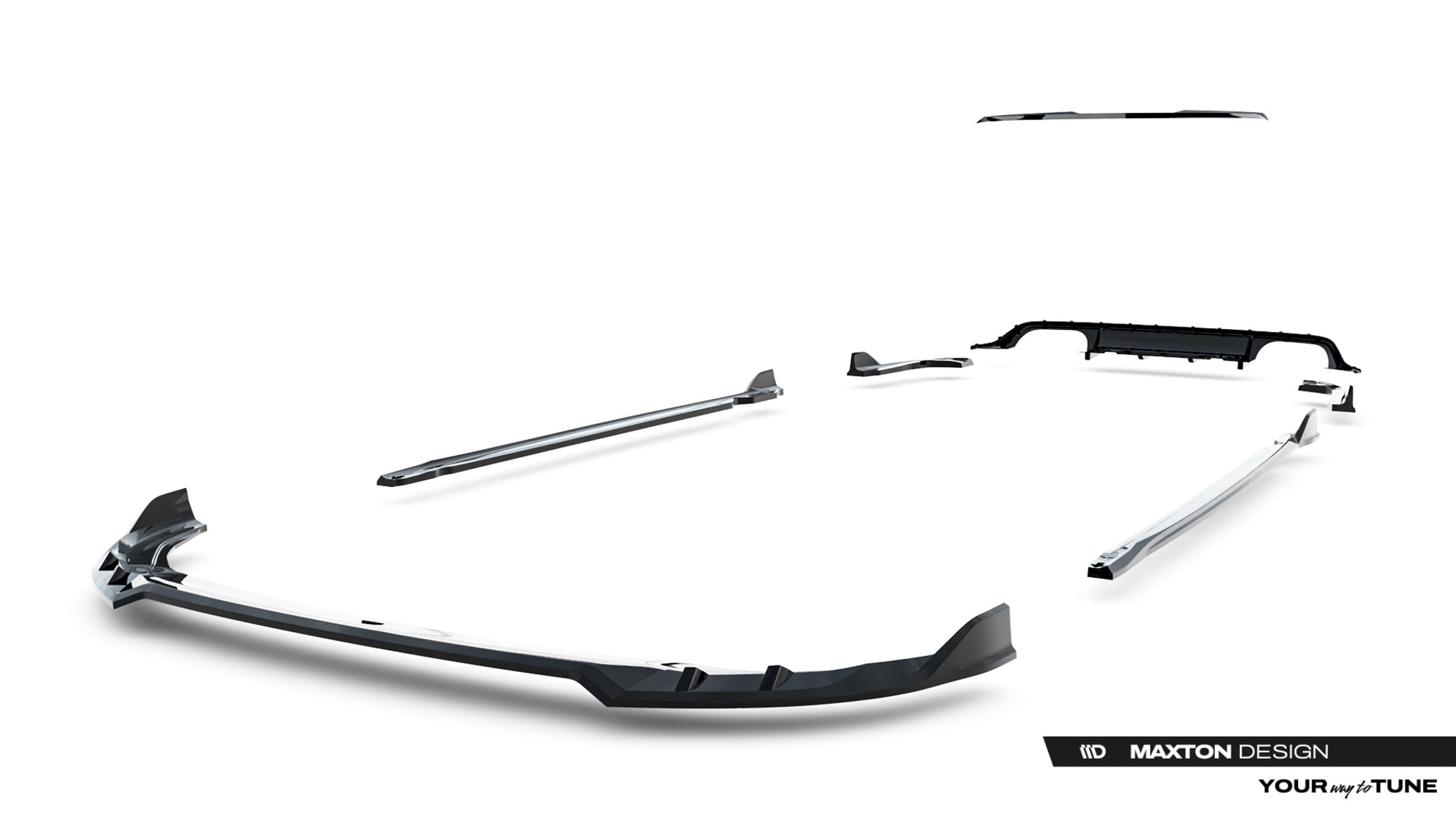 Maxton Design Set Of Splitters para Volkswagen Golf R Variant Mk8 Facelift - imagen 21