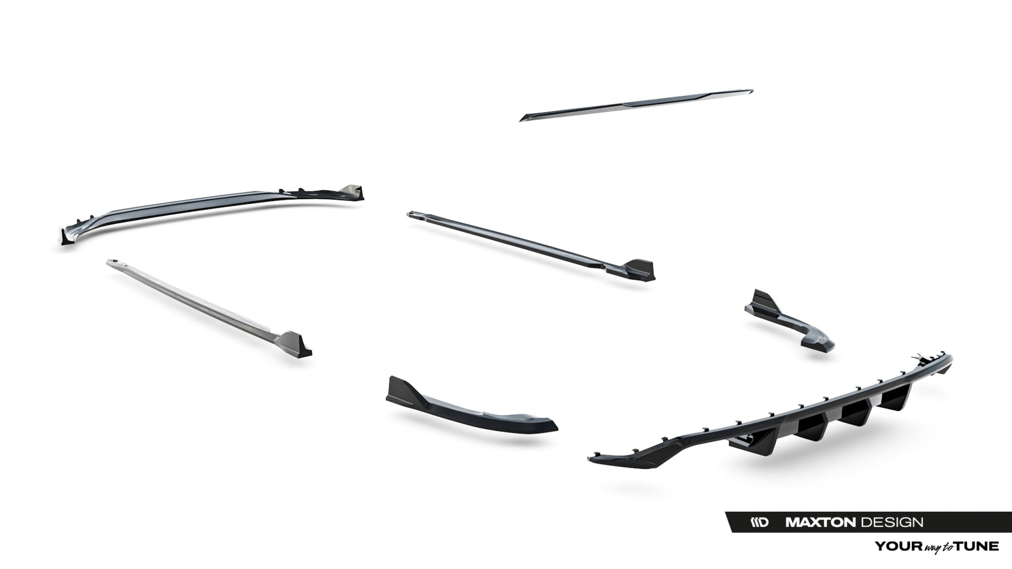 Maxton Design Set Of Splitters para Volkswagen Golf R Variant Mk8 Facelift - imagen 19