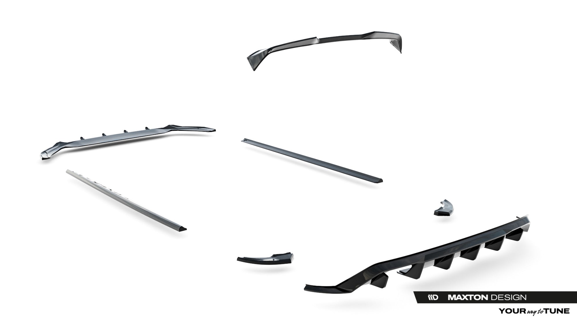Maxton Design Set Of Splitters para Volkswagen Polo GTI Mk6 Facelift - imagen 16