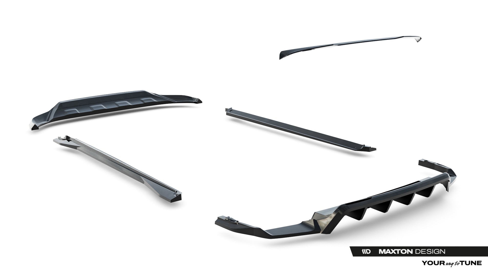 Maxton Design Set Of Splitters para Volkswagen Touareg R-Line Mk3 Facelift - imagen 24