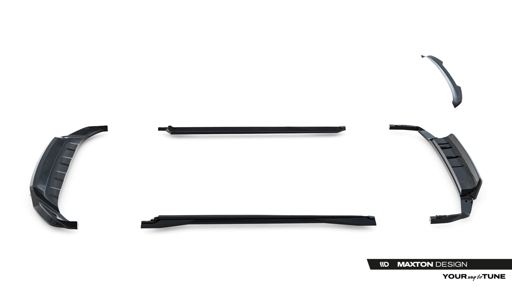 Maxton Design Set Of Splitters para Volkswagen Touareg R-Line Mk3 Facelift - imagen 25